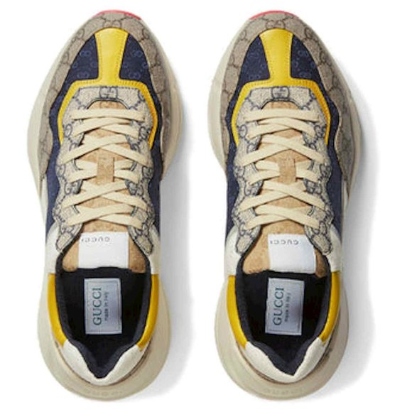 Gucci GG Rhyton Monogram Sneakers - Picture 1 of 9